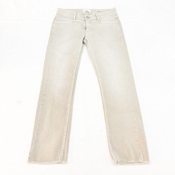 Closed Starlet Beige/Grey Khaki Wash Skinny Denim Jeans Size 26 Italy - Picture 2 of 10